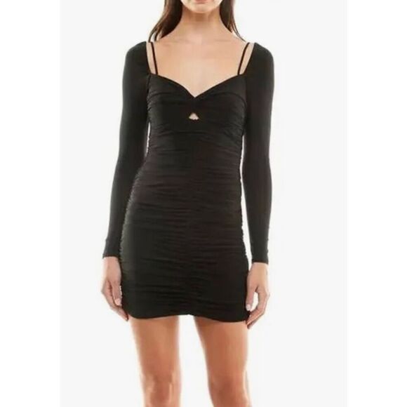 WAYF Bodycon Ruched Long Sleeve Size Medium - Picture 1 of 5
